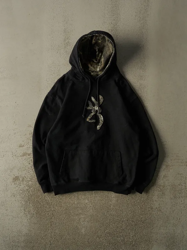 Vintage Y2K Black Browning Embroidered Hoodie (L) made by Rebalance Vintage