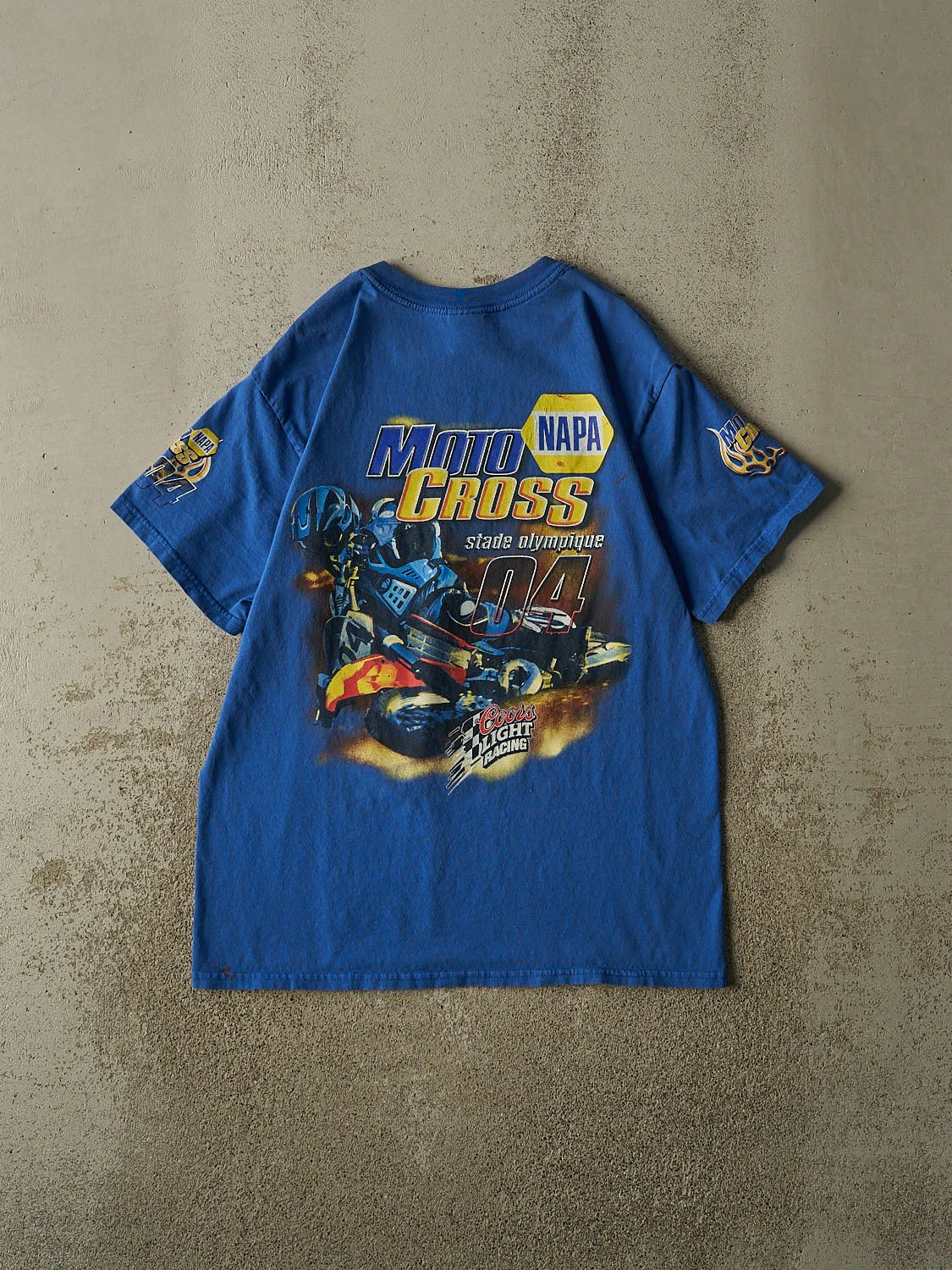 Vintage 04' Blue Napa Motocross x Coors Light Tee (L) sold by Rebalance Vintage product image thumbnail 2