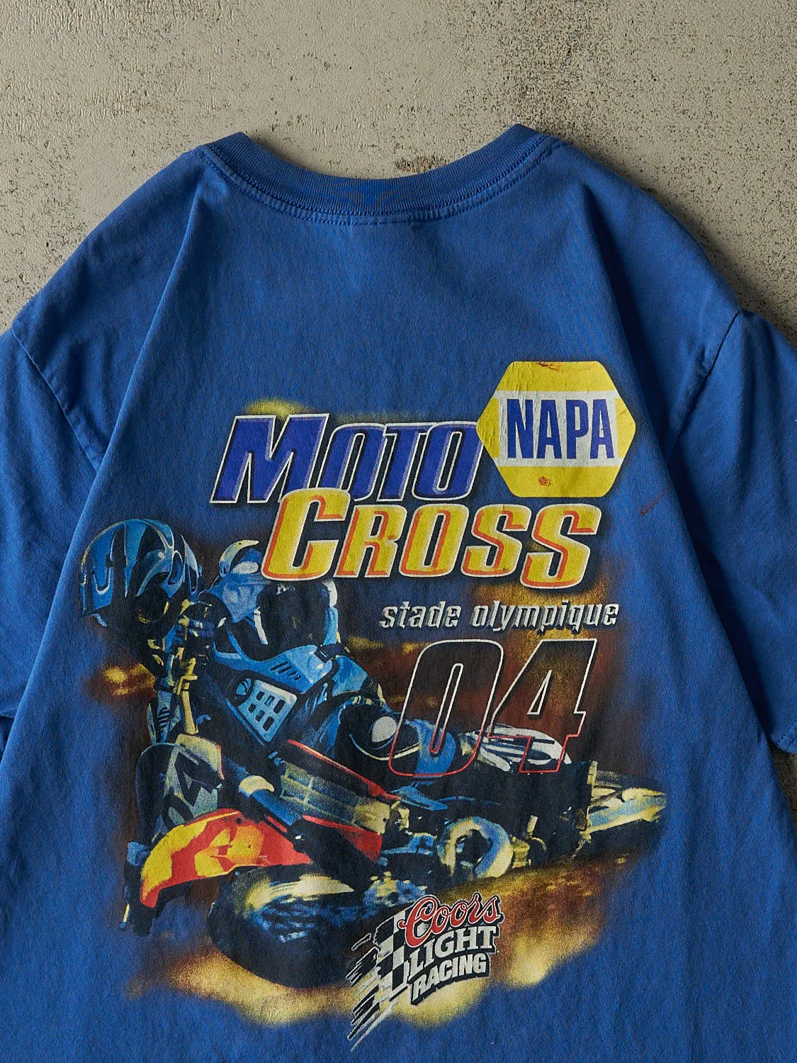 Vintage 04' Blue Napa Motocross x Coors Light Tee (L) sold by Rebalance Vintage product image thumbnail 4