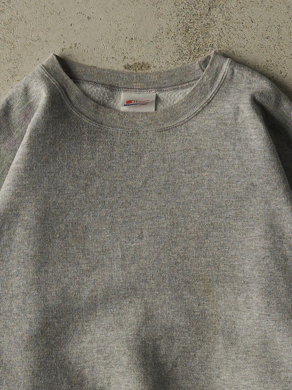 Vintage Y2K Grey Blank Crewneck (XL/XXL) sold by Rebalance Vintage product image thumbnail 2
