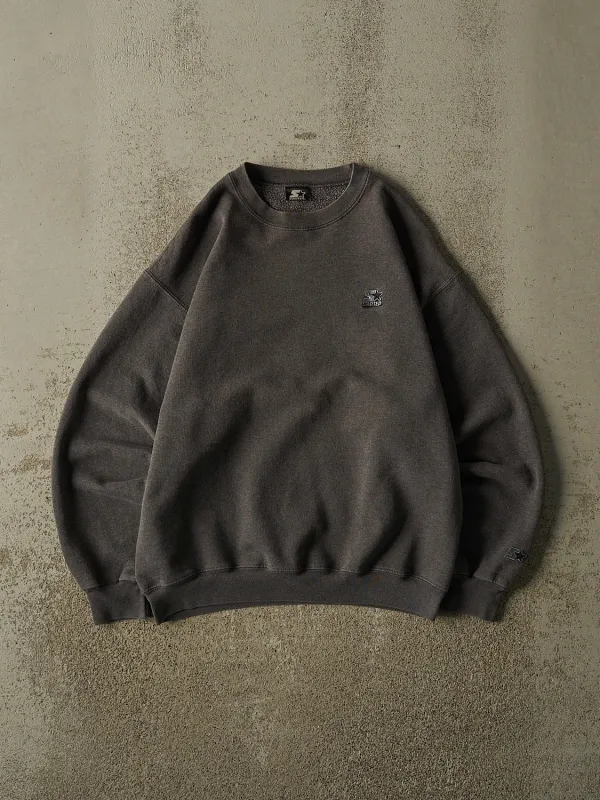Vintage 90s Charcoal Grey Starter Embroidered Crewneck (S) made by Rebalance Vintage