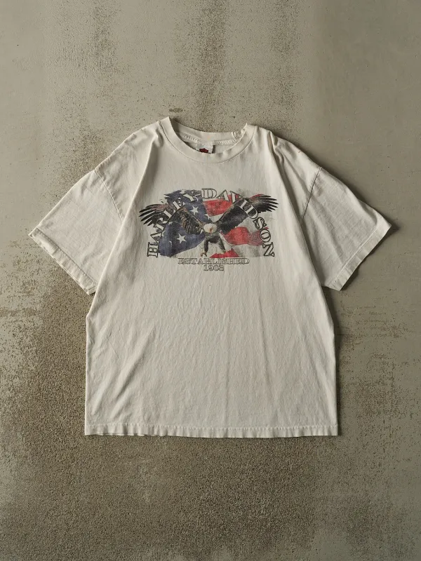 Vintage 14' White Harley Davidson Gladstone OR Tee (L/XL) made by Rebalance Vintage