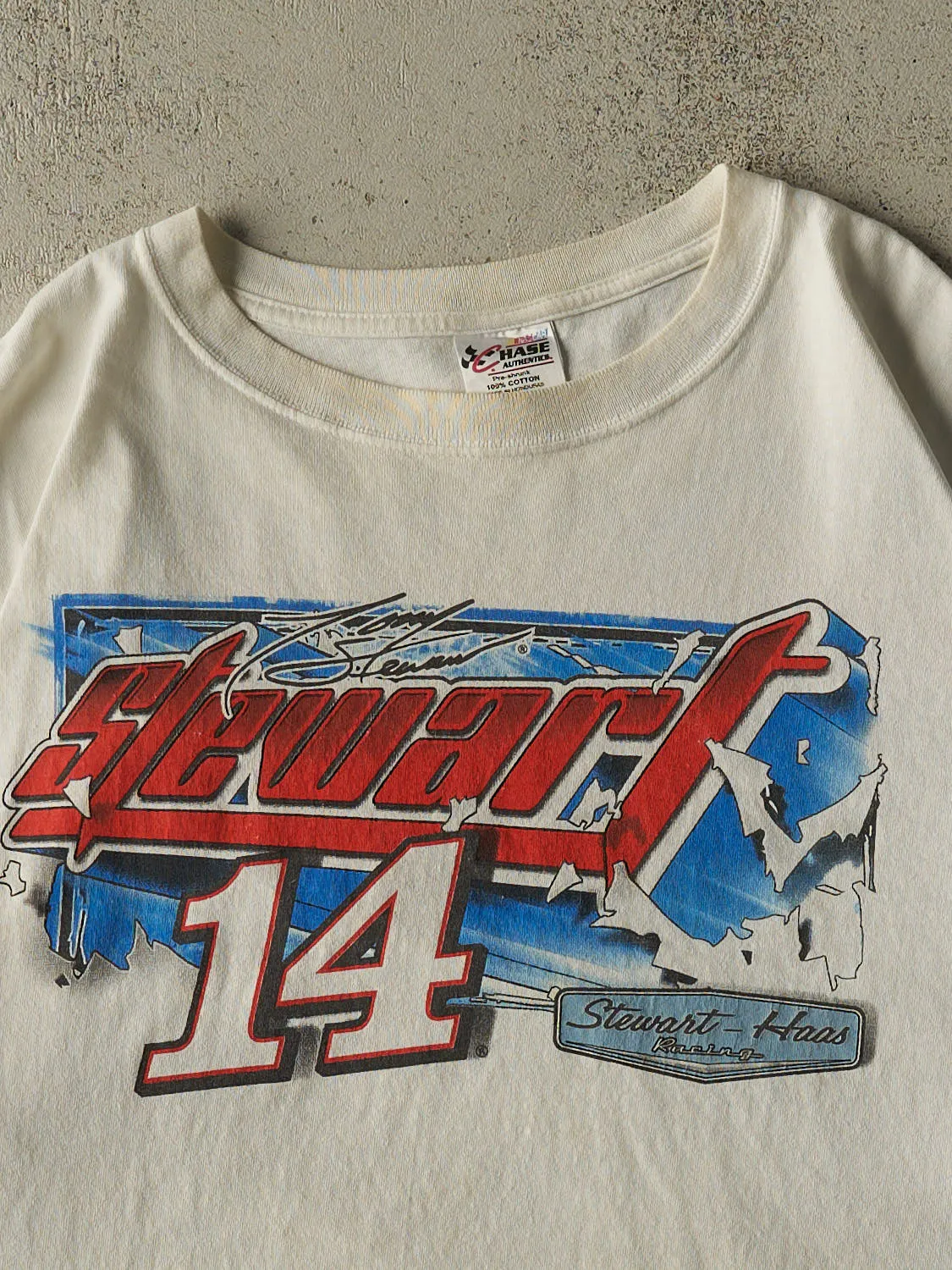 Vintage 14' White Tony Stewart Nascar Tee (XXL) sold by Rebalance Vintage product image thumbnail 3