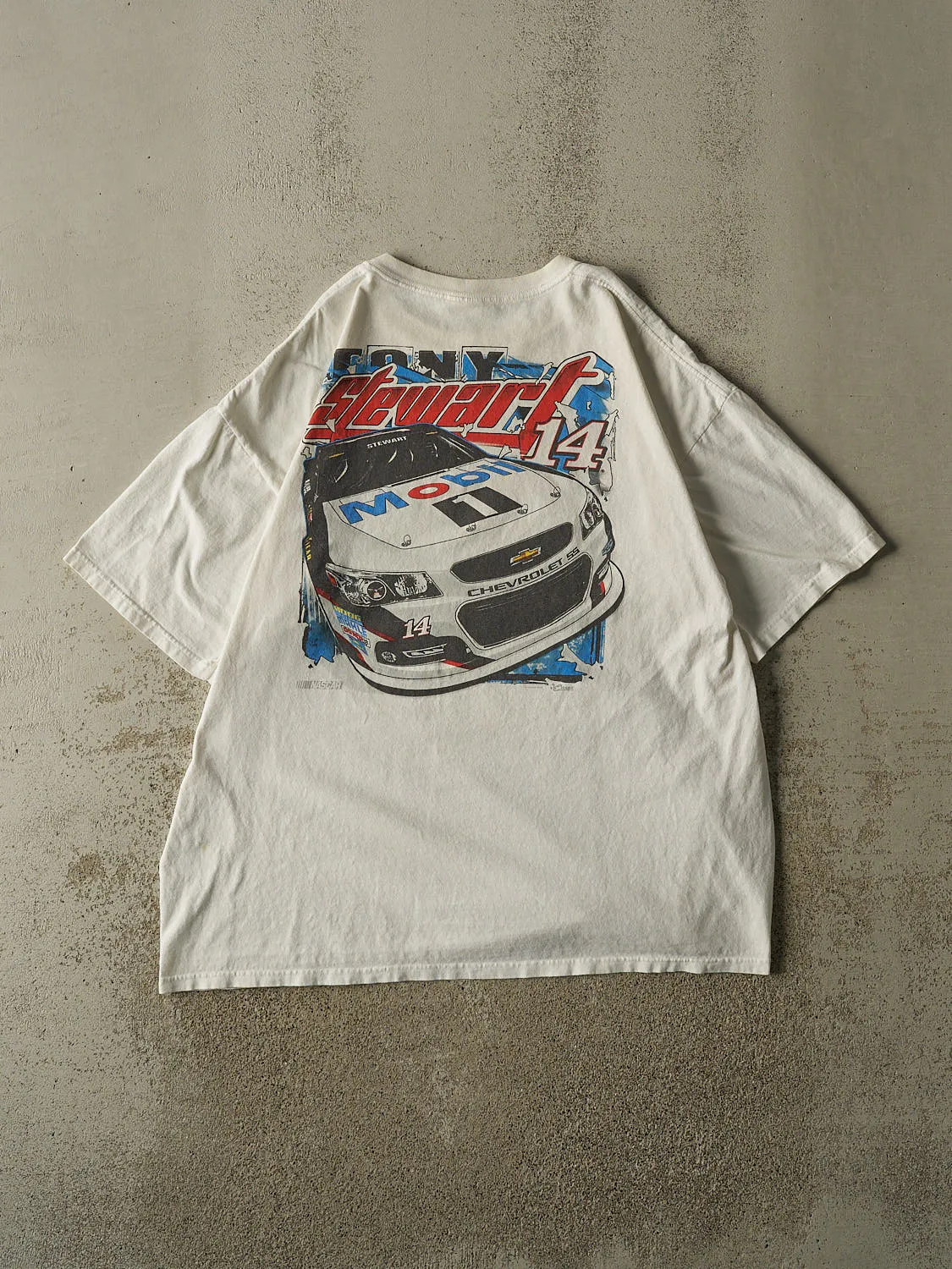 Vintage 14' White Tony Stewart Nascar Tee (XXL) sold by Rebalance Vintage product image thumbnail 2