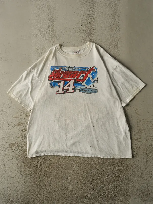 Vintage 14' White Tony Stewart Nascar Tee (XXL) made by Rebalance Vintage