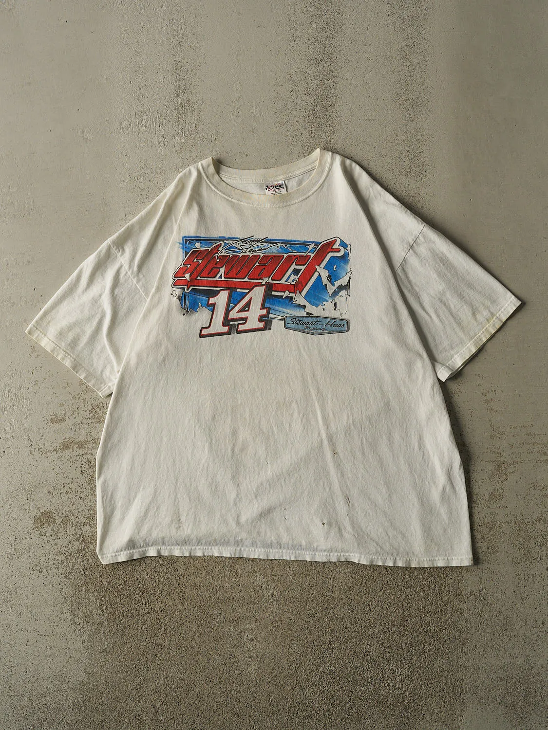 Vintage 14' White Tony Stewart Nascar Tee (XXL) sold by Rebalance Vintage
