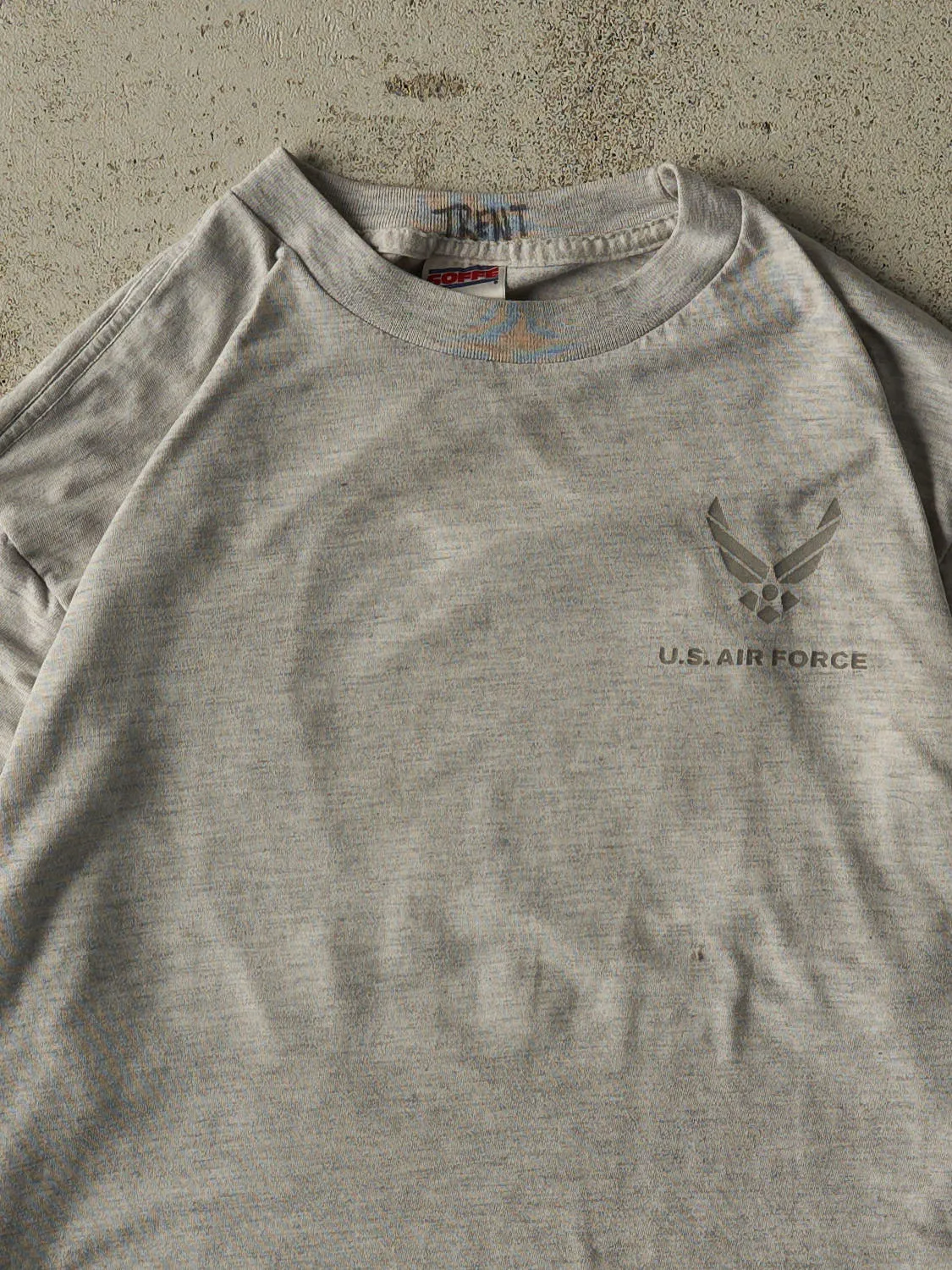 Vintage 90s Heather Grey United States Air Force Reflective Long Sleeve (L) sold by Rebalance Vintage product image thumbnail 3