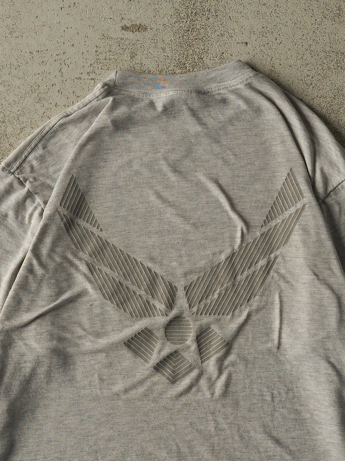 Vintage 90s Heather Grey United States Air Force Reflective Long Sleeve (L) sold by Rebalance Vintage product image thumbnail 4