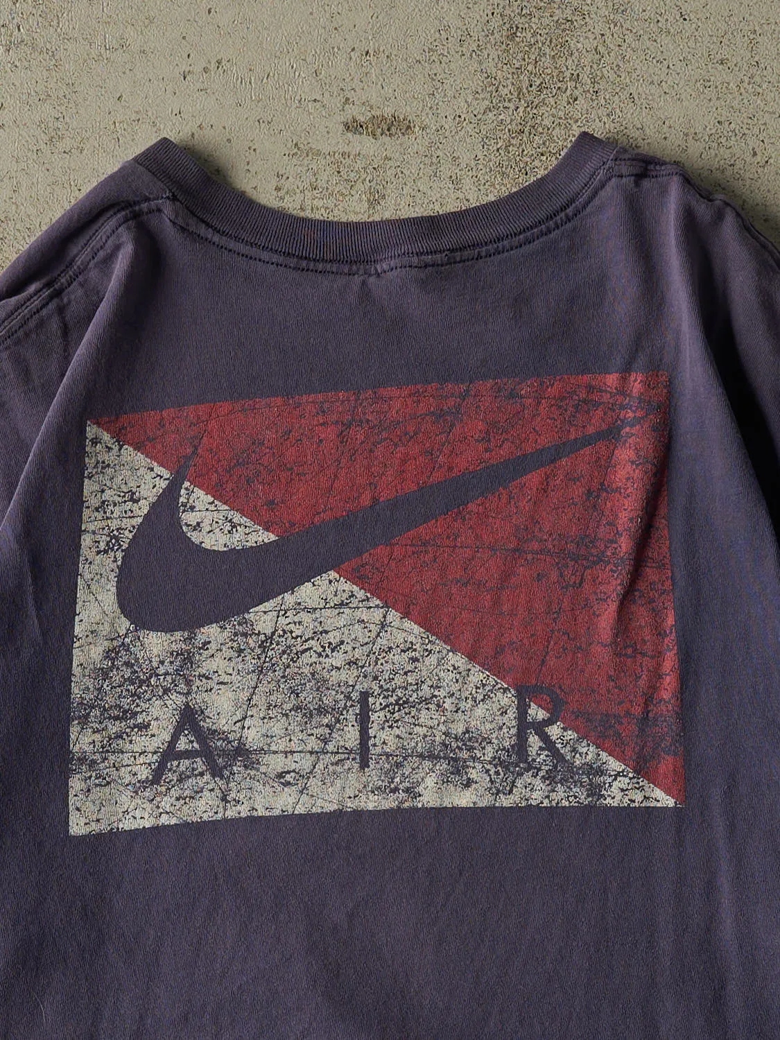 Vintage 90s Sun Faded Navy Nike Air Tee (L) sold by Rebalance Vintage product image thumbnail 4