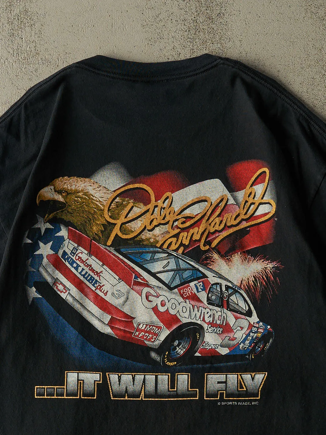 Vintage 90s Black Dale Earnhardt Nascar Tee (XL) sold by Rebalance Vintage product image thumbnail 4