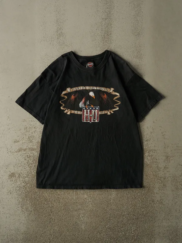 Vintage 04' Black Harley Davidson New Castle DE Tee (XL) made by Rebalance Vintage