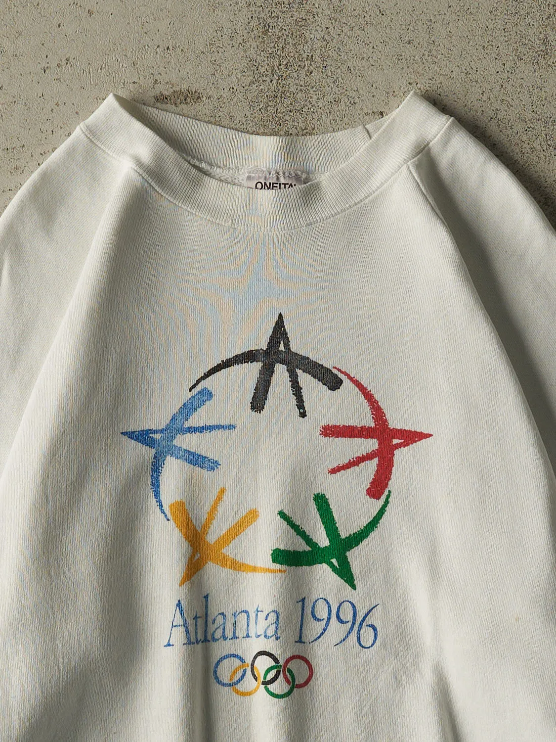Vintage 96' White Atlanta USA Olympics Crewneck (M/L) sold by Rebalance Vintage product image thumbnail 2