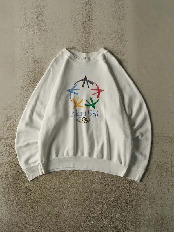 Vintage 96' White Atlanta USA Olympics Crewneck (M/L) made by Rebalance Vintage