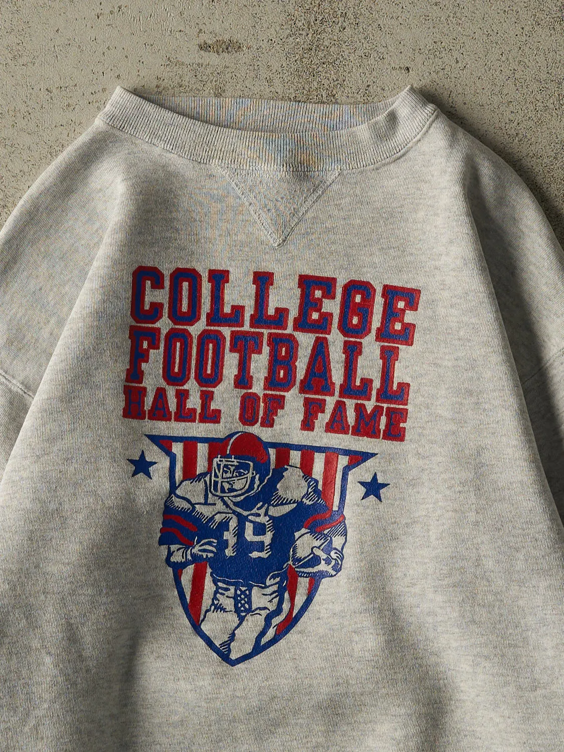 Vintage 90s Heather Grey College Football Hall of Fame Crewneck (M/L) sold by Rebalance Vintage product image thumbnail 2