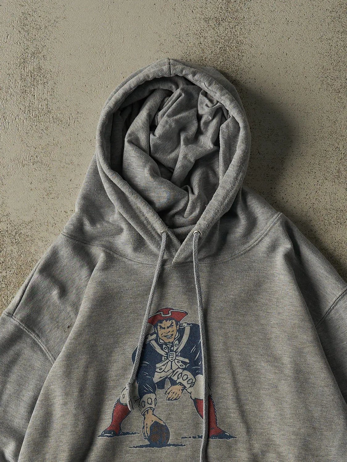 Vintage Y2K Grey New England Patriots Hoodie (S/M) sold by Rebalance Vintage product image thumbnail 2