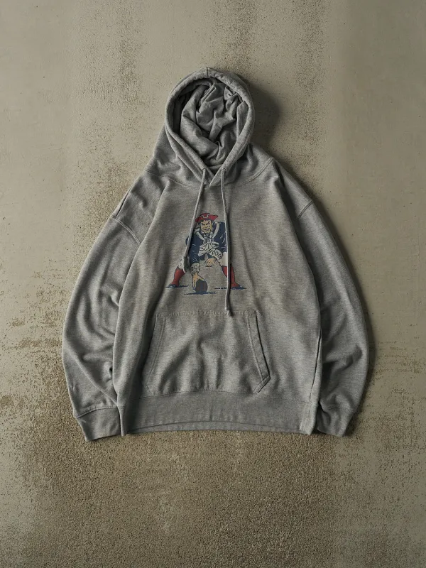 Vintage Y2K Grey New England Patriots Hoodie (S/M) made by Rebalance Vintage