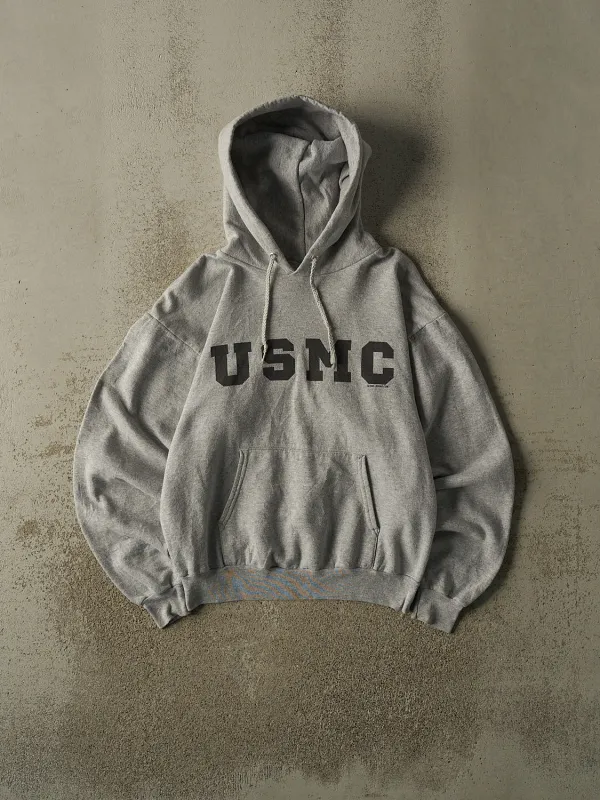 Vintage 04' Grey USMC Hoodie (S/M) made by Rebalance Vintage