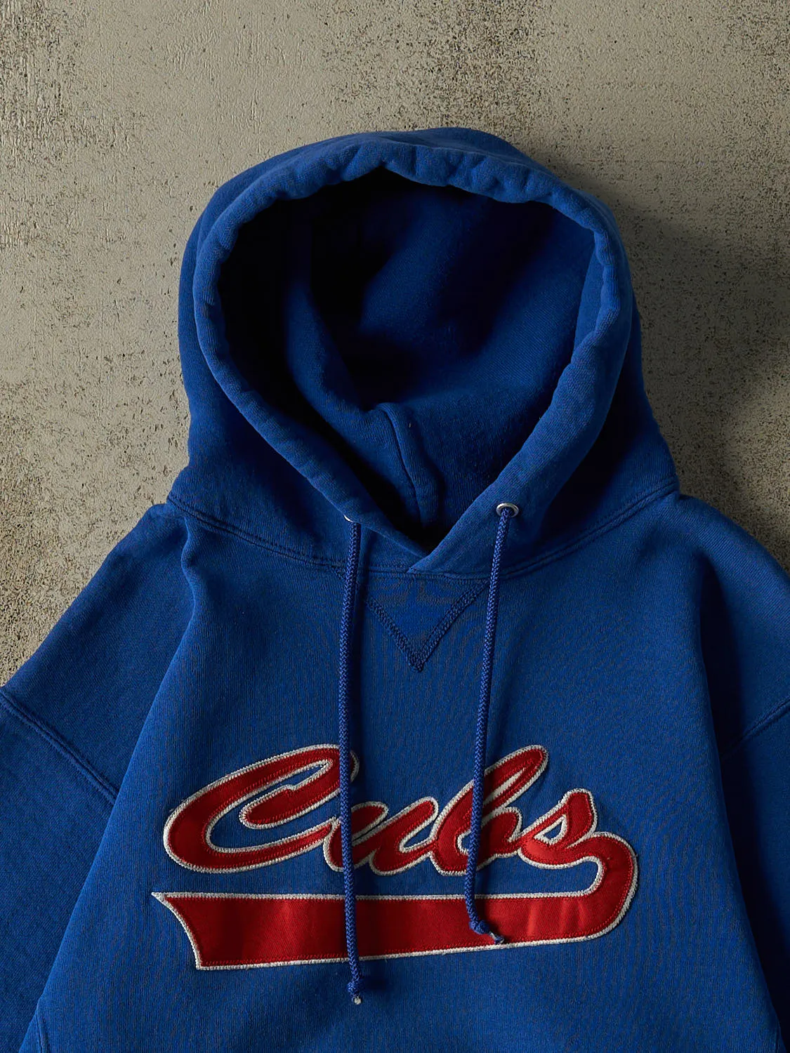 Vintage Y2K Blue Russell Athletic Chicago Cubs Embroidered Hoodie (S) sold by Rebalance Vintage product image thumbnail 2