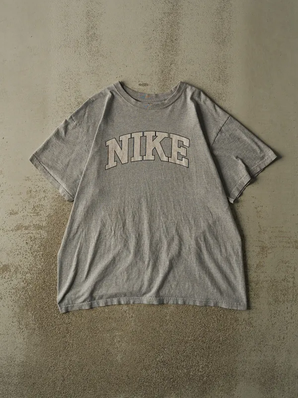 Vintage Y2K Grey Nike Logo Tee (XL) made by Rebalance Vintage