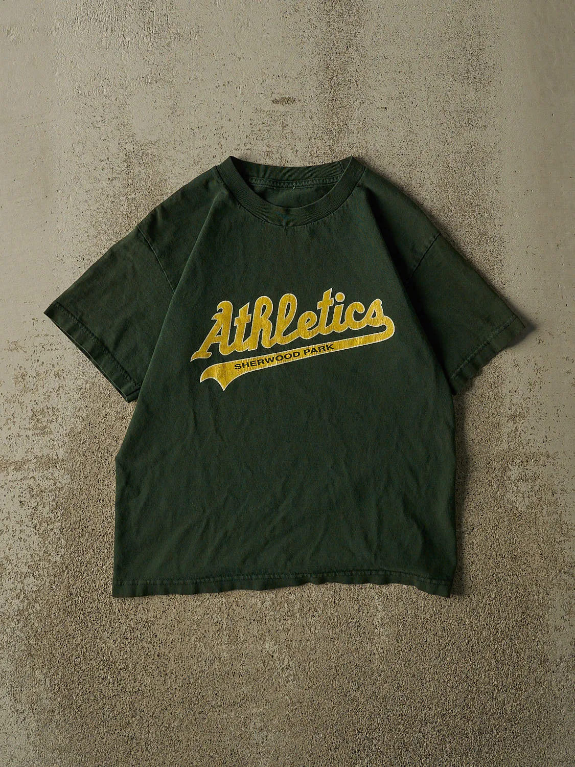 Vintage 90s Green Sherwood Park Athletics Tee (XS) sold by Rebalance Vintage