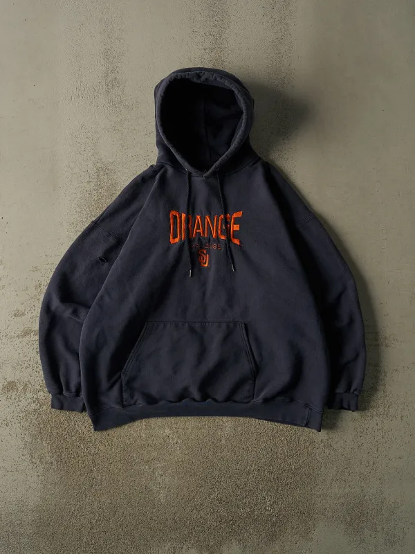 Vintage 90s Navy Blue Syracuse University Hoodie (XL) made by Rebalance Vintage