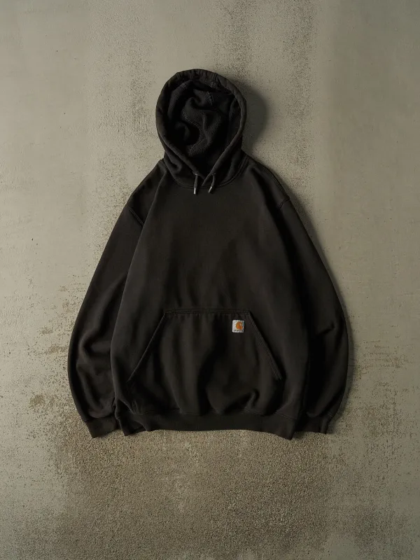 Vintage Y2K Faded Black Carhartt Hoodie (L/XL) made by Rebalance Vintage