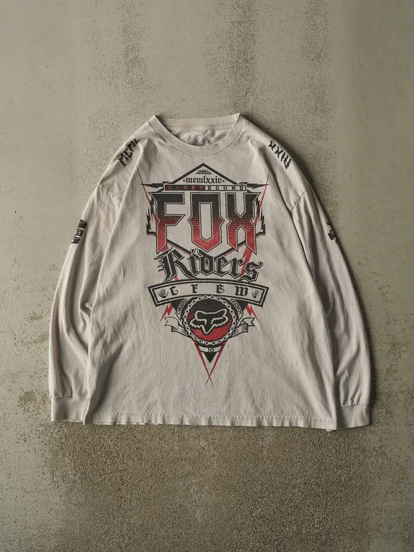 Vintage Y2K Grey Fox Racing Long Sleeve (L/XL) made by Rebalance Vintage