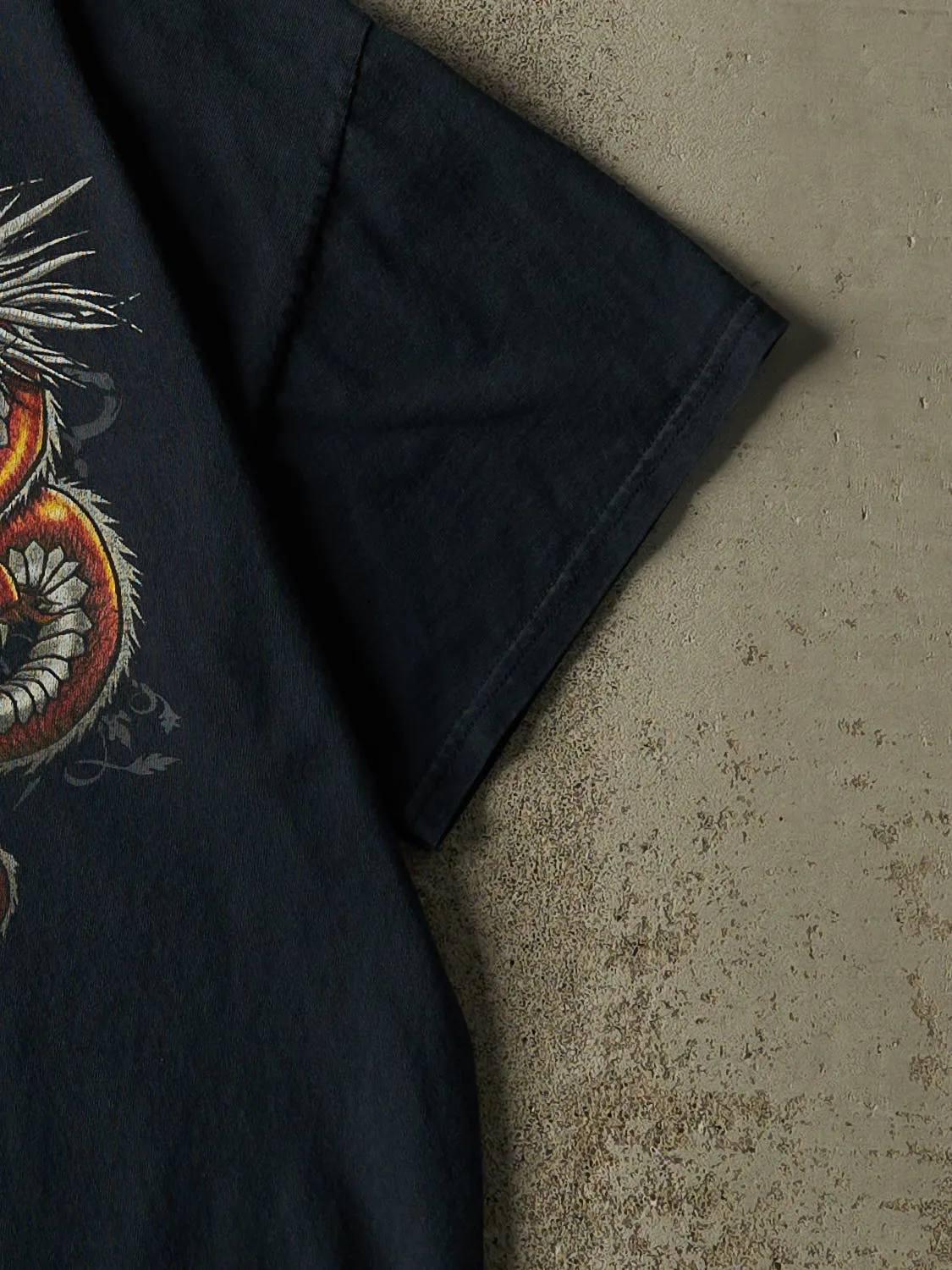 Vintage Y2K Faded Black Dragon Skull Tee (XL) sold by Rebalance Vintage product image thumbnail 4