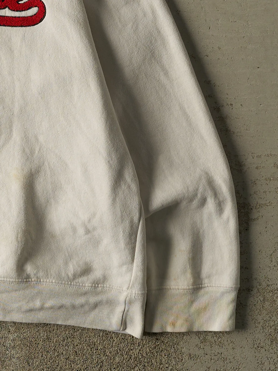 Vintage Y2K Beige Aeropostale Chenille Embroidered Crewneck (L) sold by Rebalance Vintage product image thumbnail 3