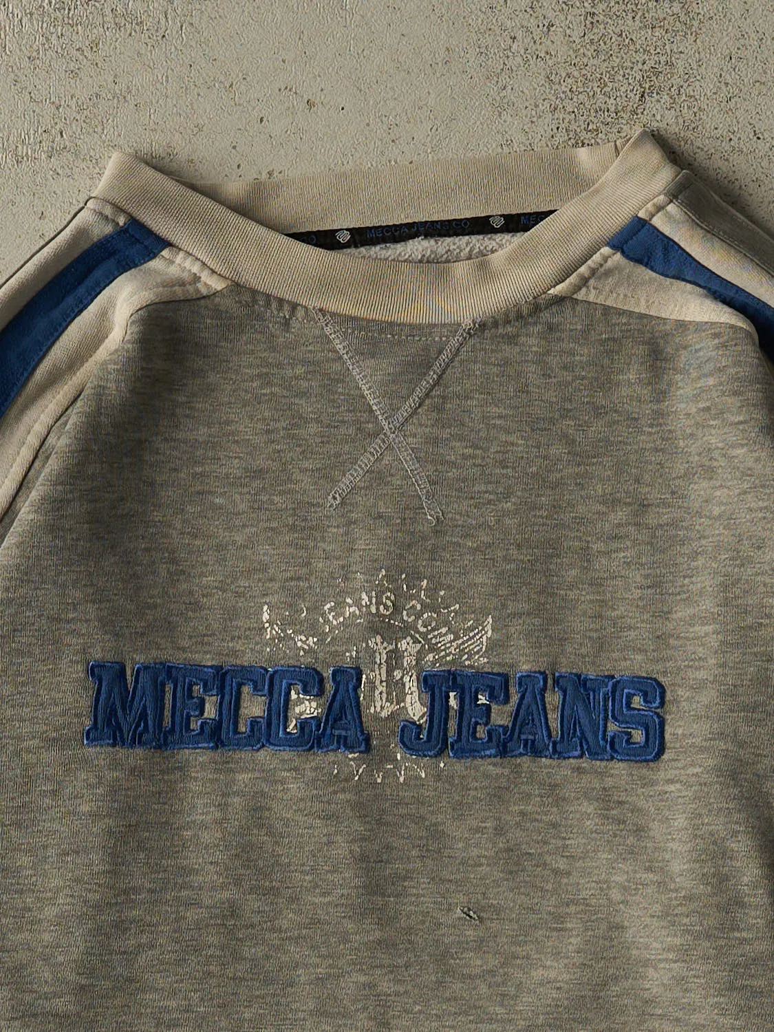 Vintage Y2K Grey Mecca Jeans Lightweight Crewneck (L) sold by Rebalance Vintage product image thumbnail 3