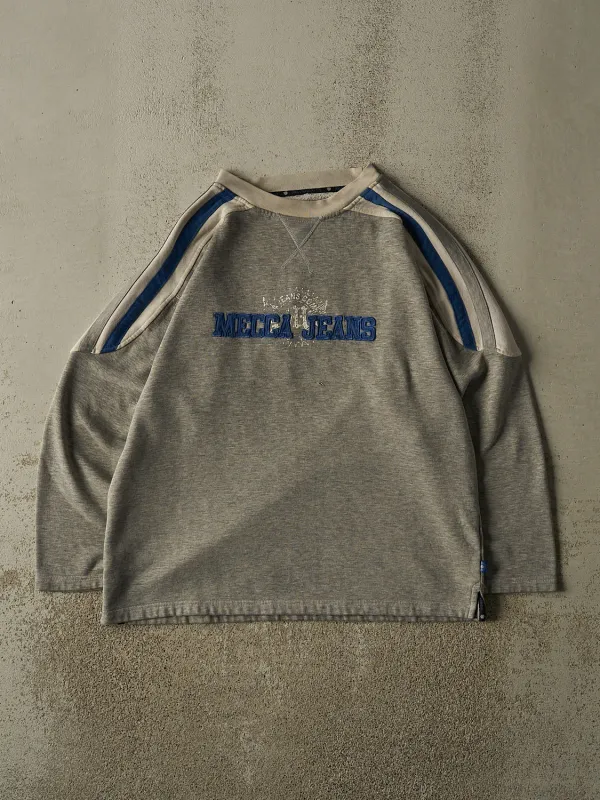 Vintage Y2K Grey Mecca Jeans Lightweight Crewneck (L) made by Rebalance Vintage