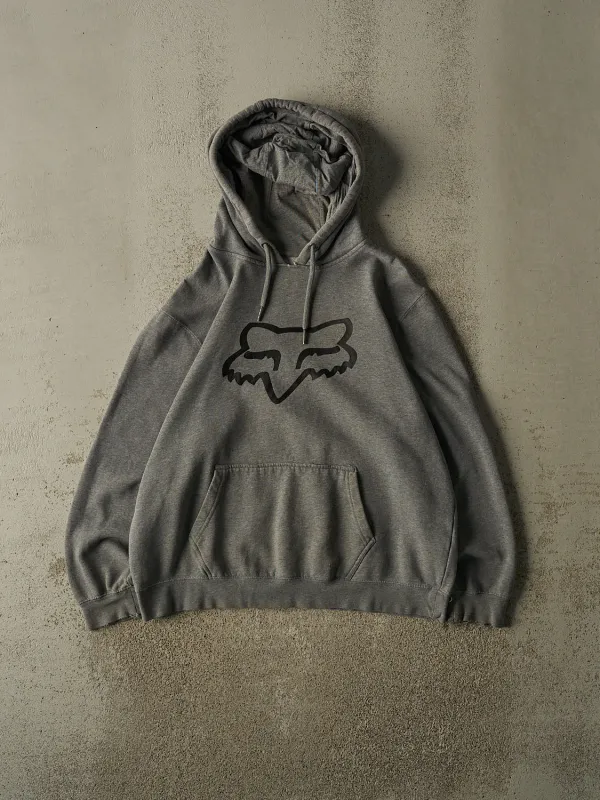 Vintage Y2K Grey Fox Racing Hoodie (M/L) made by Rebalance Vintage