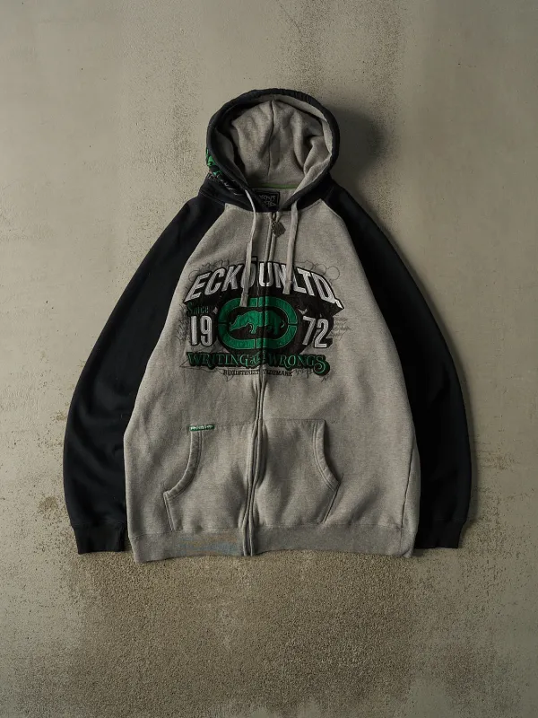 Vintage Y2K Grey Ecko Embroidered Zip Up Hoodie (XXL/XXXL) made by Rebalance Vintage