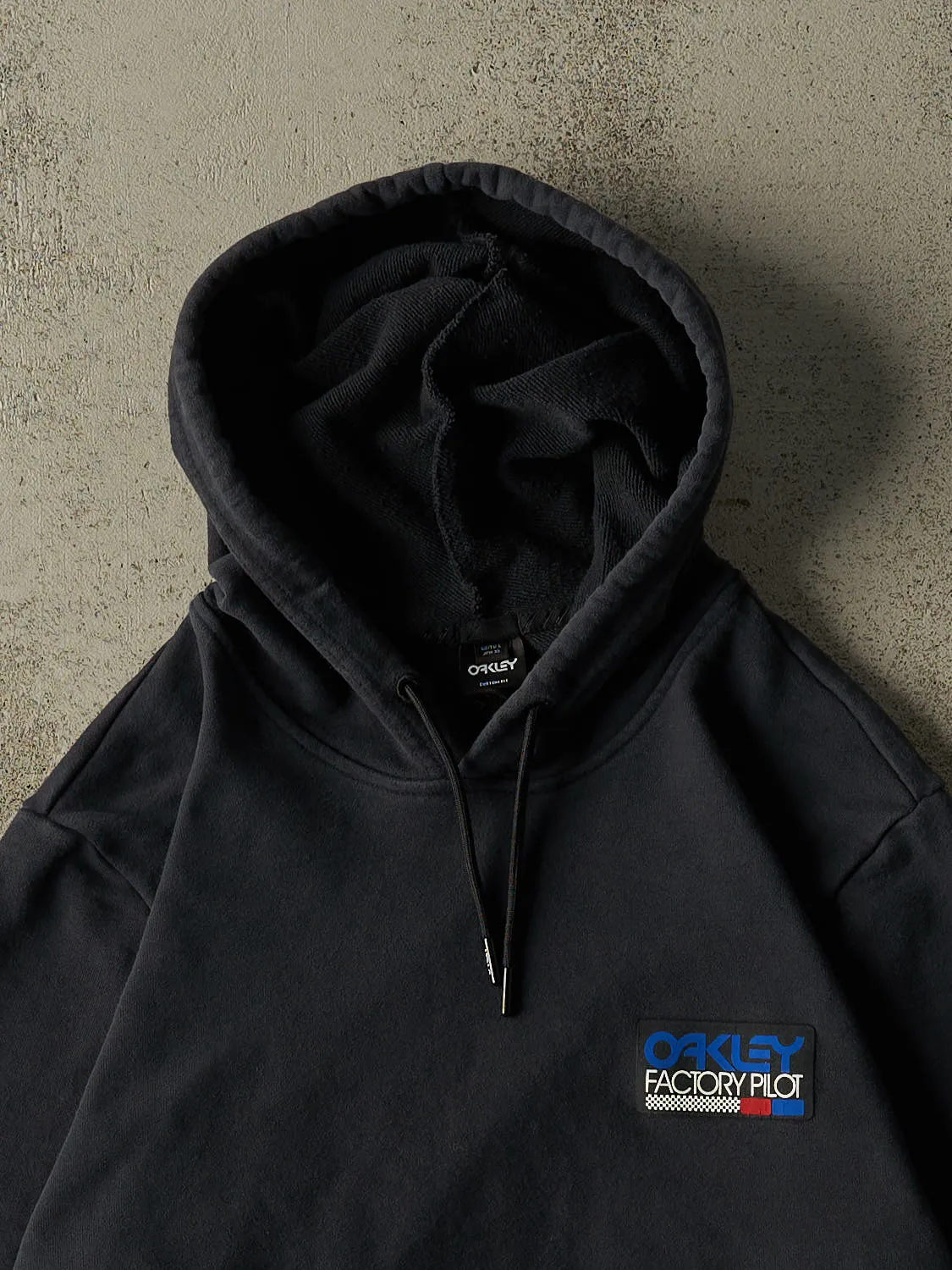 Vintage Y2K Navy Blue Oakley Factory Pilot Hoodie (M) sold by Rebalance Vintage product image thumbnail 3