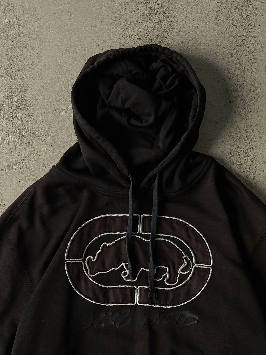 Vintage Y2K Black Ecko Embroidered Hoodie (XL) sold by Rebalance Vintage product image thumbnail 3