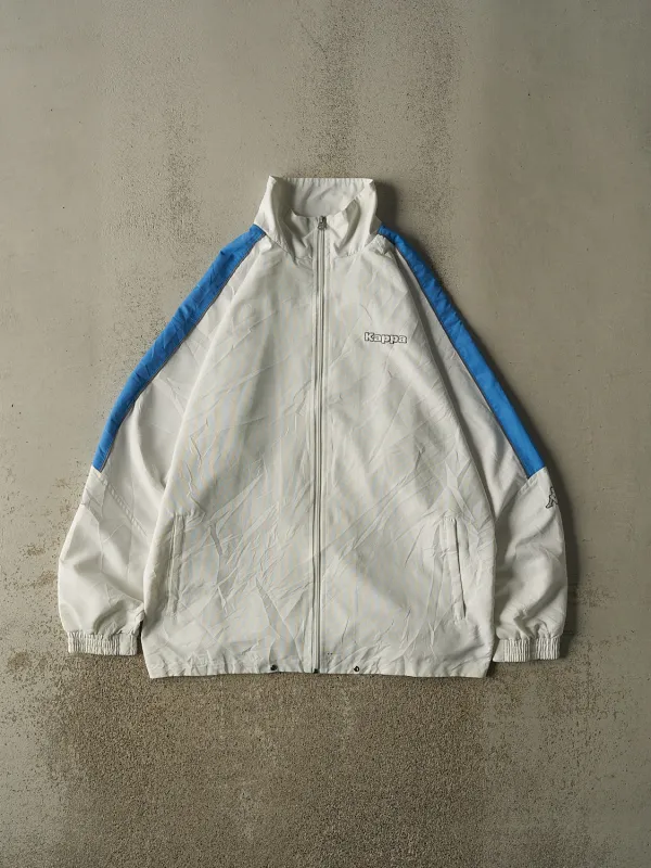 Vintage Y2K White Kappa Zip Up Windbreaker Jacket (XL/XXL) made by Rebalance Vintage