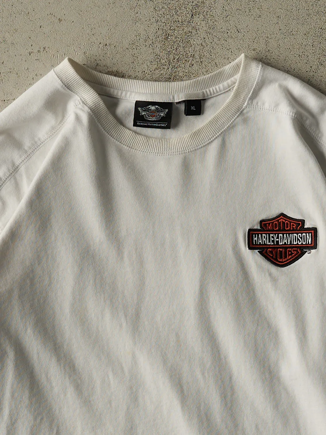 Vintage Y2K White Harley Davidson Embroidered Long Sleeve (XL/XXL) sold by Rebalance Vintage product image thumbnail 3