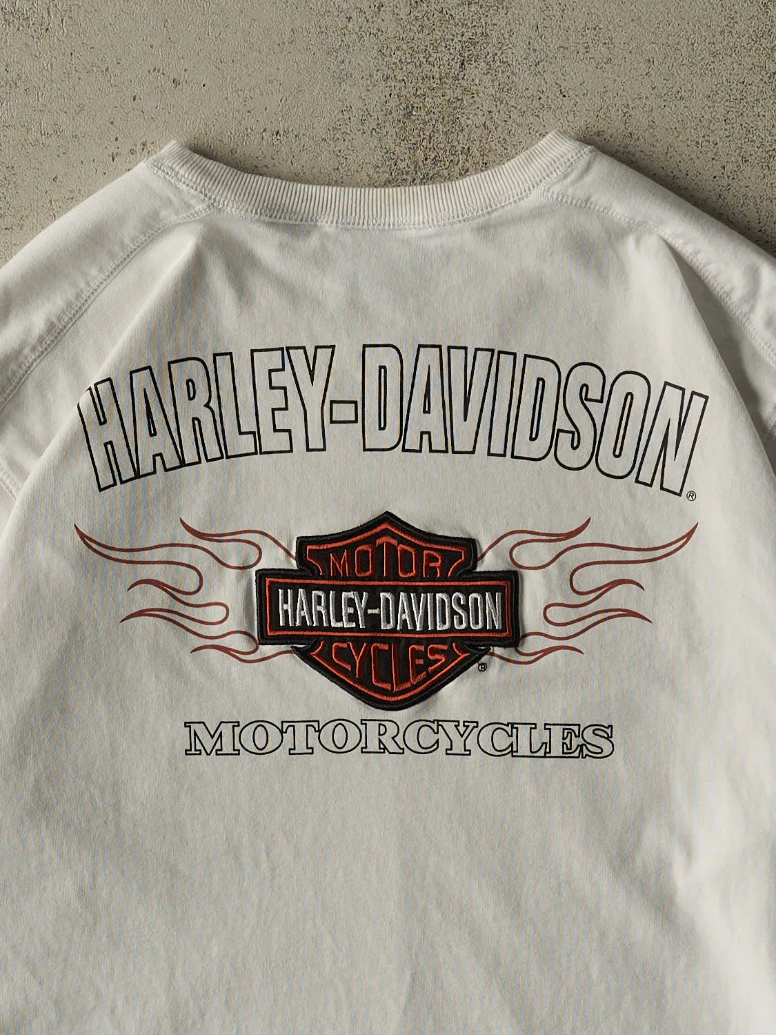 Vintage Y2K White Harley Davidson Embroidered Long Sleeve (XL/XXL) sold by Rebalance Vintage product image thumbnail 4