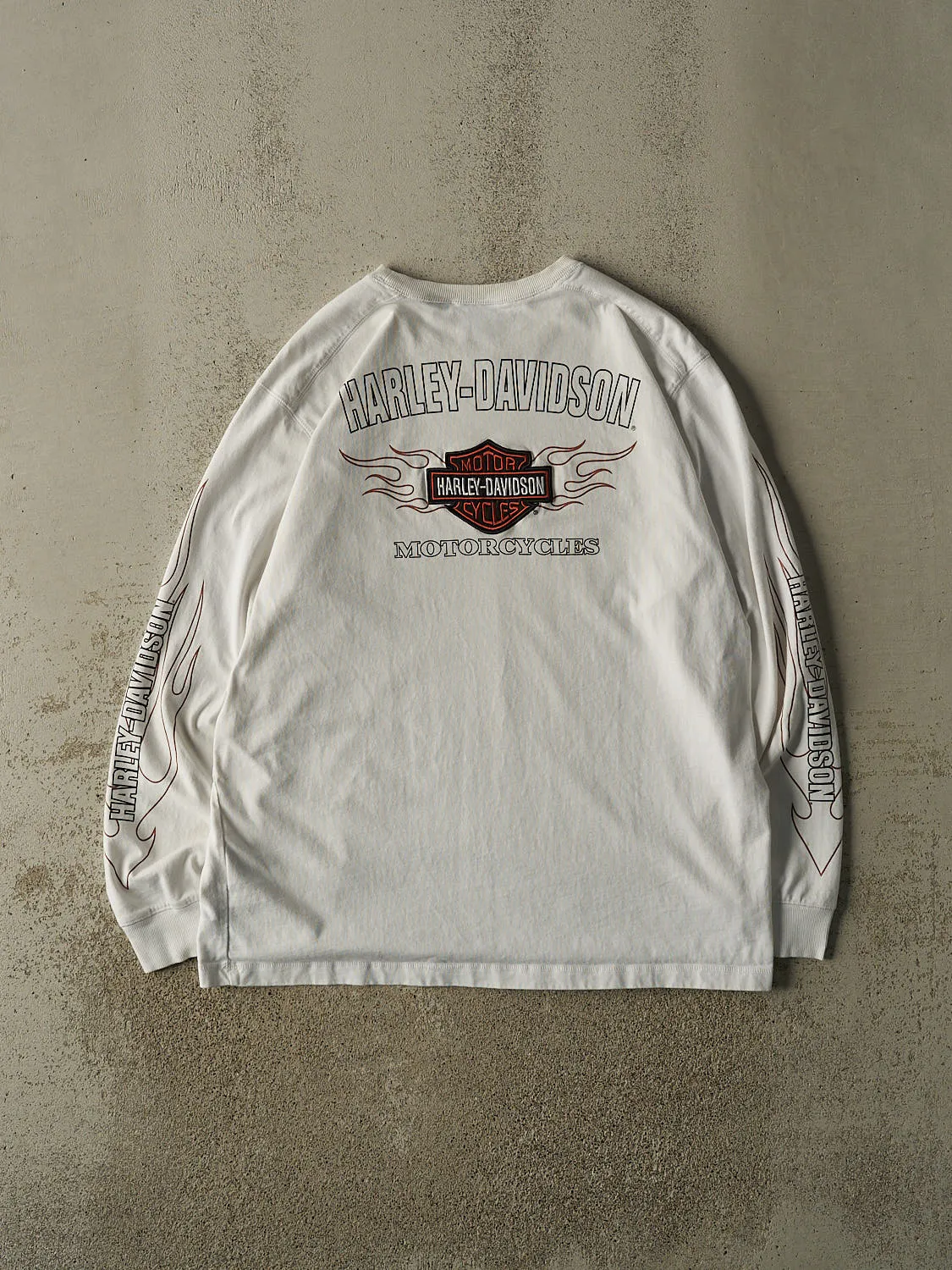 Vintage Y2K White Harley Davidson Embroidered Long Sleeve (XL/XXL) sold by Rebalance Vintage product image thumbnail 2