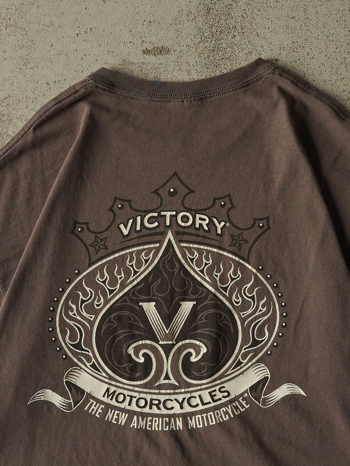 Vintage Y2K Charcoal Grey Victory Motorcycles Tee (XL) sold by Rebalance Vintage product image thumbnail 4