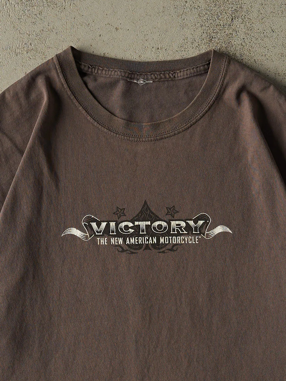 Vintage Y2K Charcoal Grey Victory Motorcycles Tee (XL) sold by Rebalance Vintage product image thumbnail 3