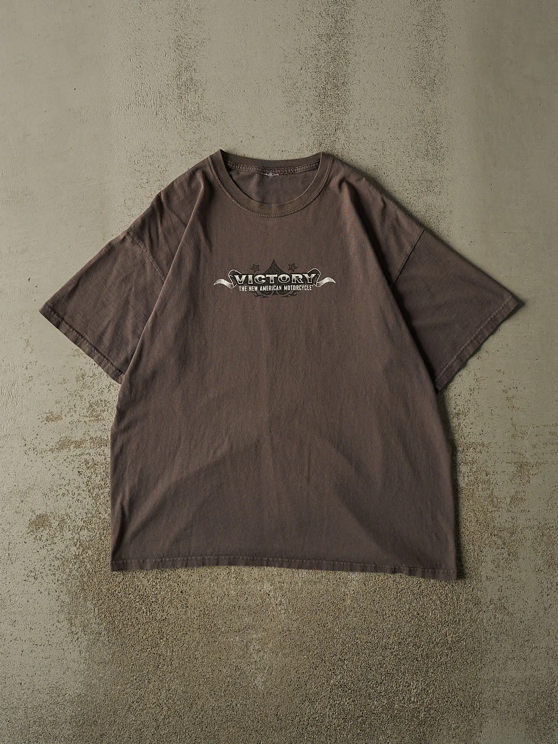 Vintage Y2K Charcoal Grey Victory Motorcycles Tee (XL) sold by Rebalance Vintage