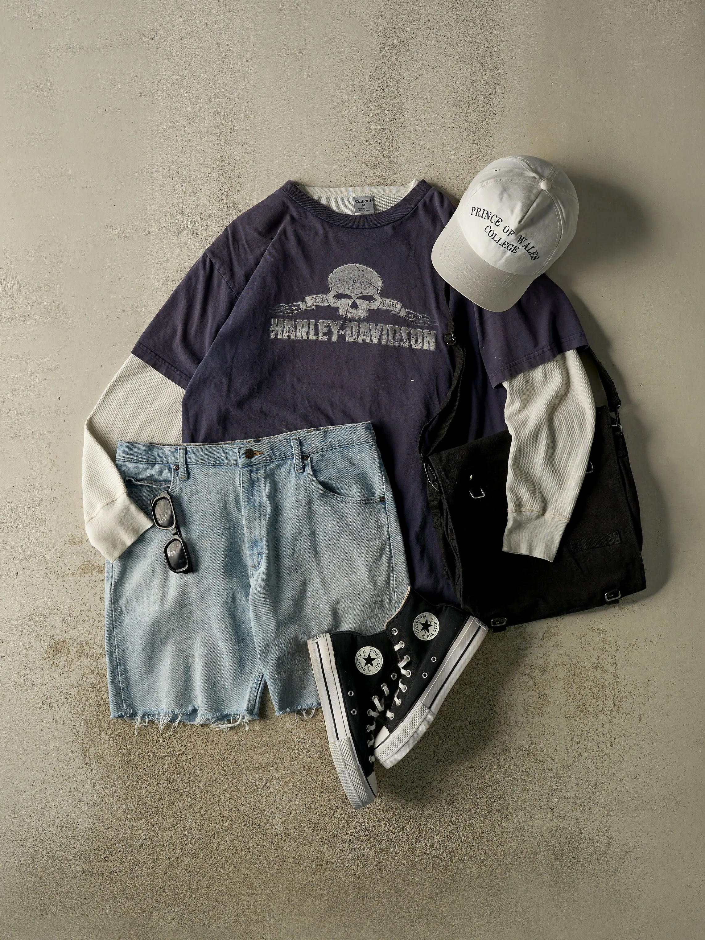 Vintage 04' Sun Faded Navy Harley Davidson Warwick RI Tee (XL) sold by Rebalance Vintage product image thumbnail 2
