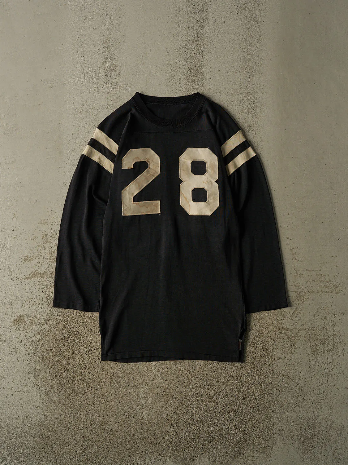 Vintage 70s Black #28 Long Sleeve Jersey (S/M) sold by Rebalance Vintage