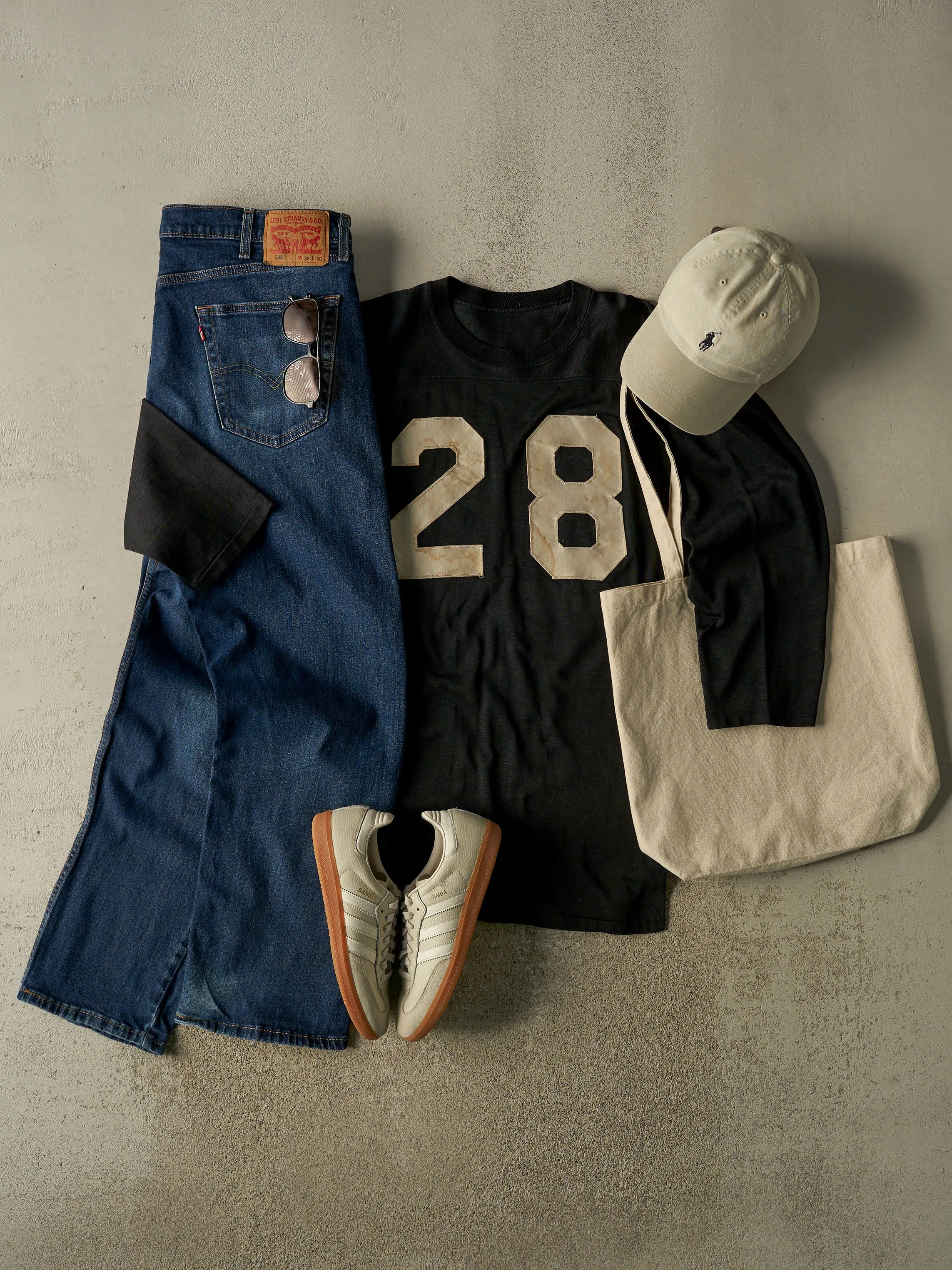 Vintage 70s Black #28 Long Sleeve Jersey (S/M) sold by Rebalance Vintage product image thumbnail 2