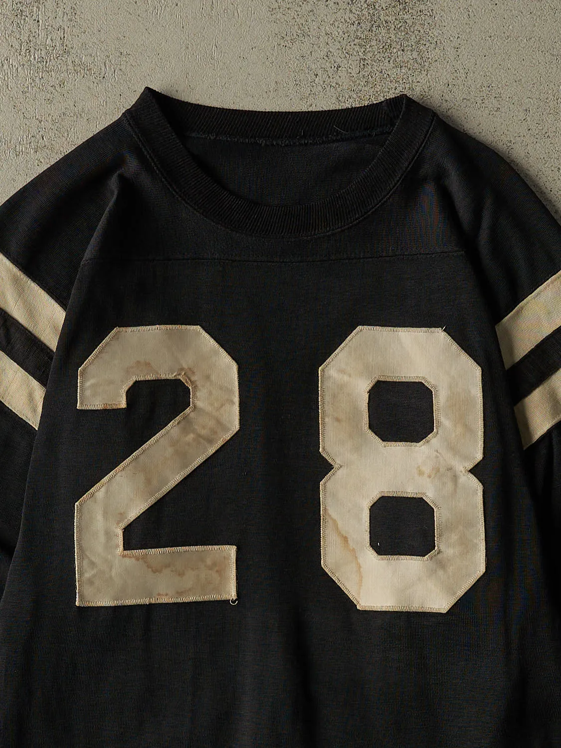 Vintage 70s Black #28 Long Sleeve Jersey (S/M) sold by Rebalance Vintage product image thumbnail 4