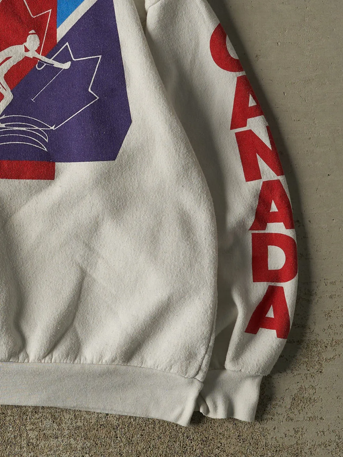 Vintage 80s White Canada National Ski Team Crewneck (S/M) sold by Rebalance Vintage product image thumbnail 3