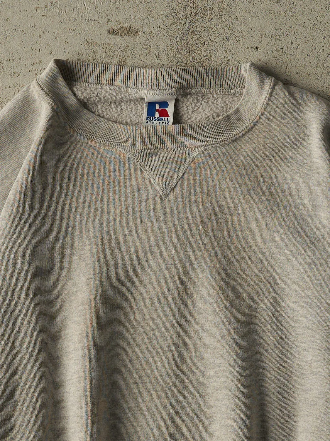 Vintage 90s Grey Russell Athletic Blank Crewneck (M) sold by Rebalance Vintage product image thumbnail 2