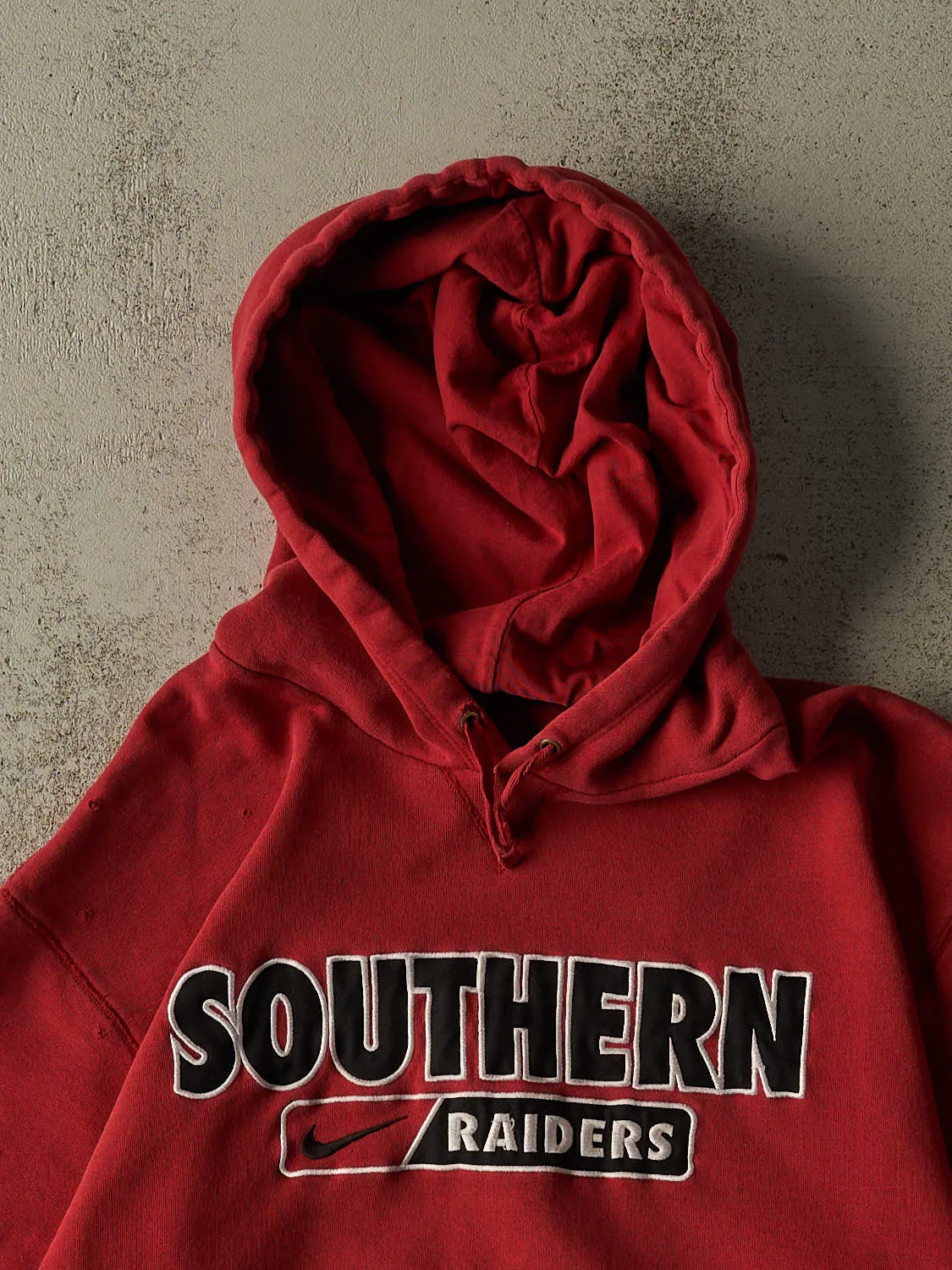 Vintage Y2K Red Nike Southern Raiders Hoodie (XL) sold by Rebalance Vintage product image thumbnail 2