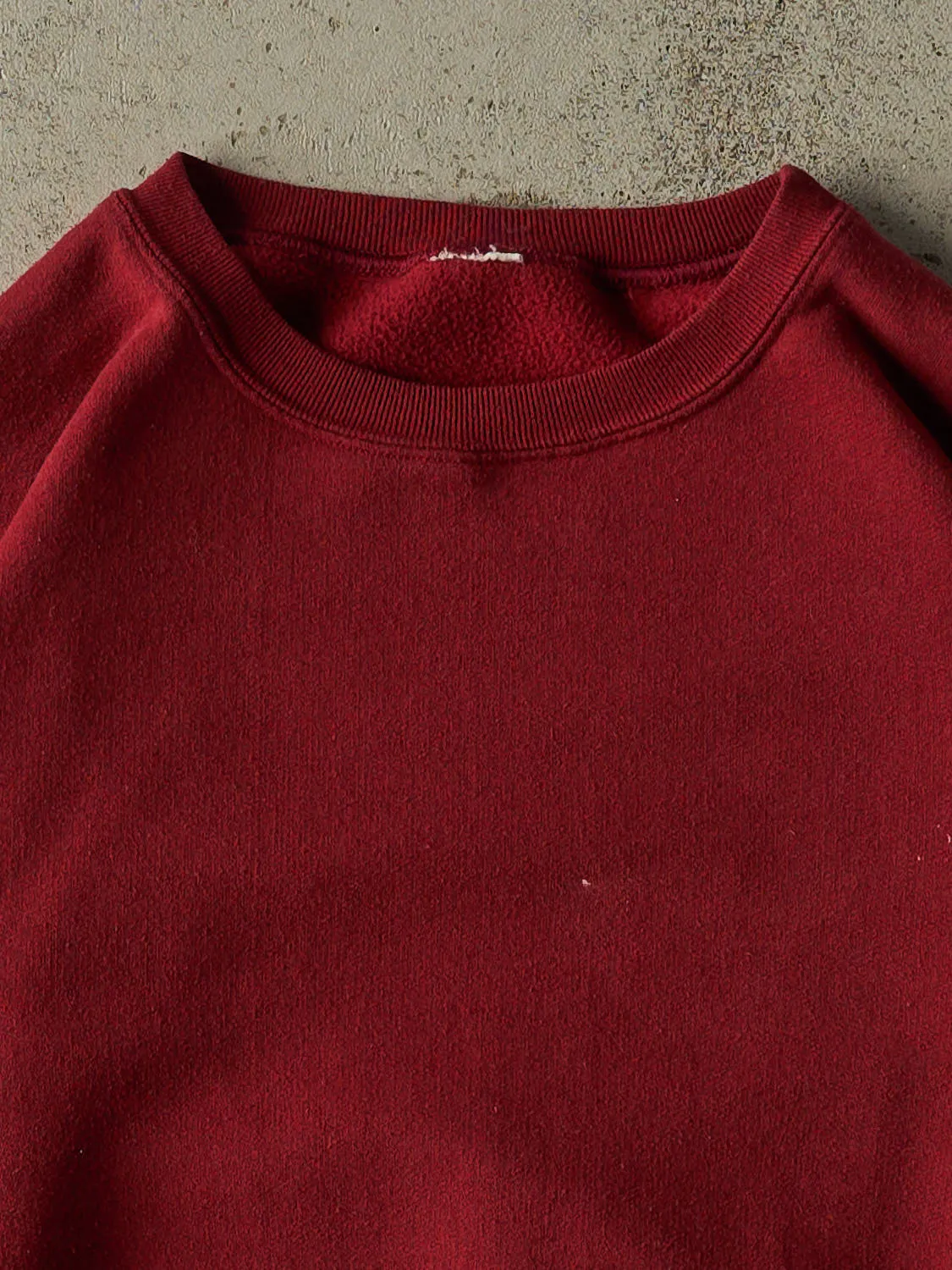 Vintage 90s Burgundy Blank Crewneck (XL) sold by Rebalance Vintage product image thumbnail 2
